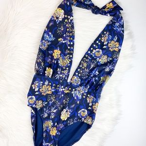 YMI Swimwear One Piece Halter Swimsuit